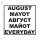 August, Mayot - Every Day